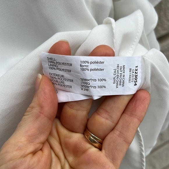 Dex The Suit Shop White Tiered Ruffled Blouse Sz XS - Picture 7 of 9